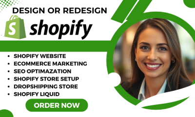 I will Shopify Website Redesign, Shopify Ecommerce Website Development, Shopify Design