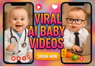 I will do viral AI baby talking video, AI baby podcast, AI talking avatar, AI podcast