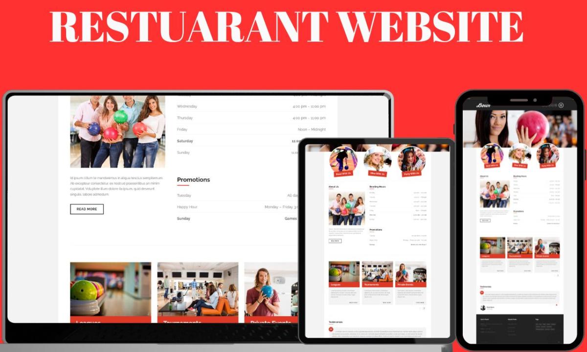 Design Website for Your Bar, Restaurant, Cafe, Food Truck, or Lounge