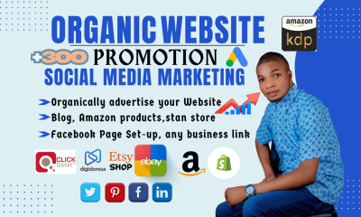 Promote Your Website, Business, Shopify, Game, Amazon, Book, Blog, Wix, or Any Link