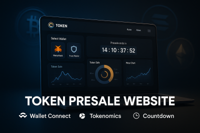 I will create crypto meme coin website, crypto token website, crypto presale website