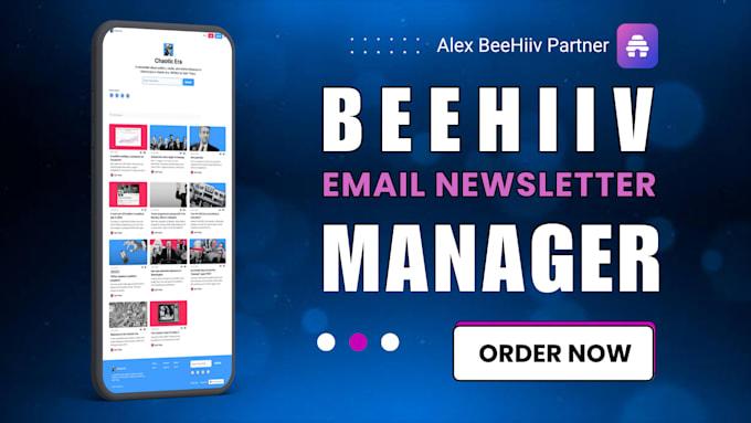 I will create beehiiv AI newsletter design, Beehive landing page, beehiiv email automation