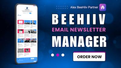 I will create beehiiv AI newsletter design, Beehive landing page, beehiiv email automation