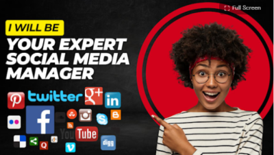 I Will Be Your Social Media Marketing Manager and Content Creator