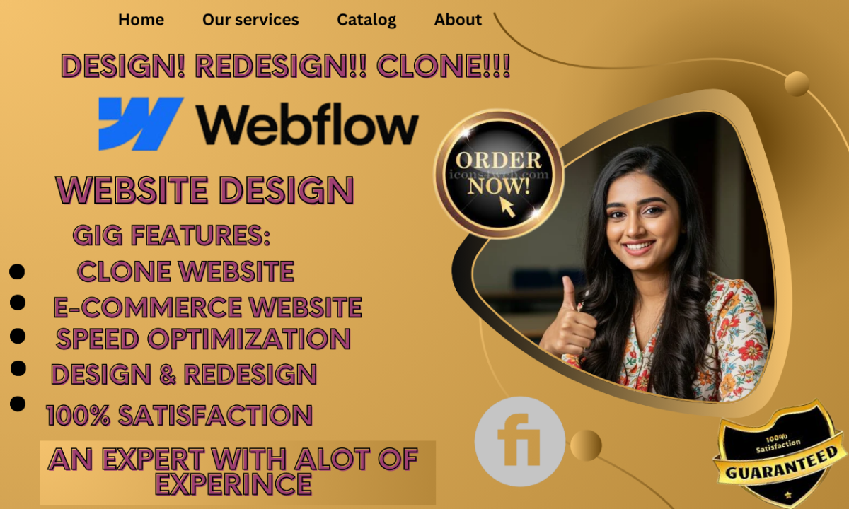 I will design or develop a stunning Webflow website | Webflow Expert