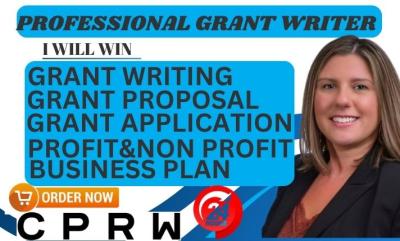 I will write grant proposals, research funding applications, and help nonprofits apply for grants