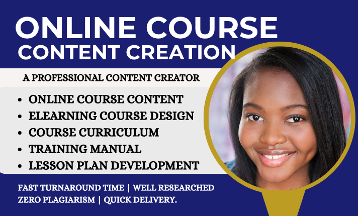 I Will Create Online Course Content, Course Creation, and Course Curriculum on Teachable
