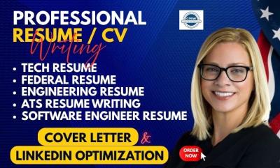 I will write software engineer resume, tech resume federal resume writing for USAJOBS