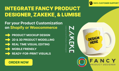 I will do product customization with fancy product designer, Zakeke