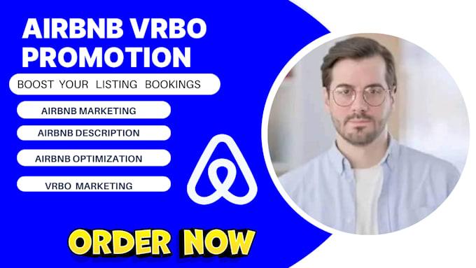 I will do Airbnb Promotion, Airbnb Marketing, Airbnb Listing & VRBO to Increase Bookings