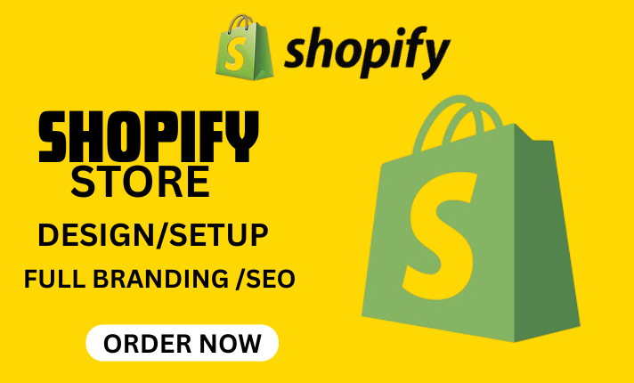 I will design a premium Shopify store with full branding and setup