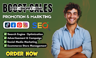I will boost Shopify, Etsy, eBay sales, Shopify marketing, Etsy promotion