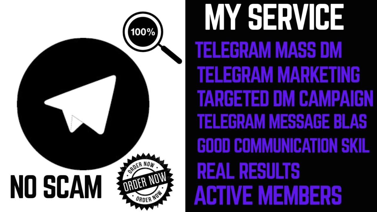 I will send targeted Telegram mass DMs to promote your business or crypto project
