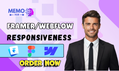 Design Framer Website & Webflow Website Redesign | Fix Framer & Ensure Responsive Framer Website