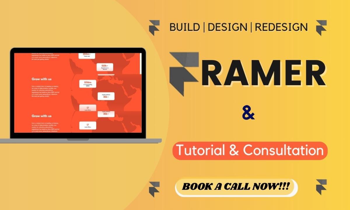 Build Custom Framer Website Design, Framer Animation & Expert Framer Tutorial