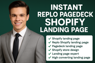 Instant Replo PageDeck Shopify Landing Page
