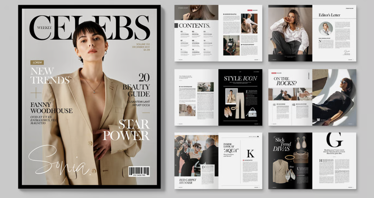 I will magazine design cover product catalogue sell sheet layout indesign newsletter ad