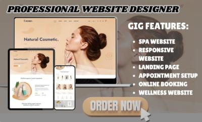 I will design Vagaro website, beauty salon website, spa, wellness, yoga website