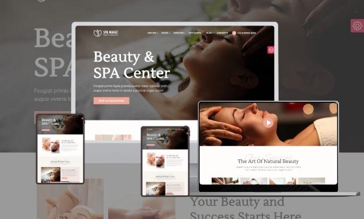 I will design spa, Vagaro, beauty website with online booking page