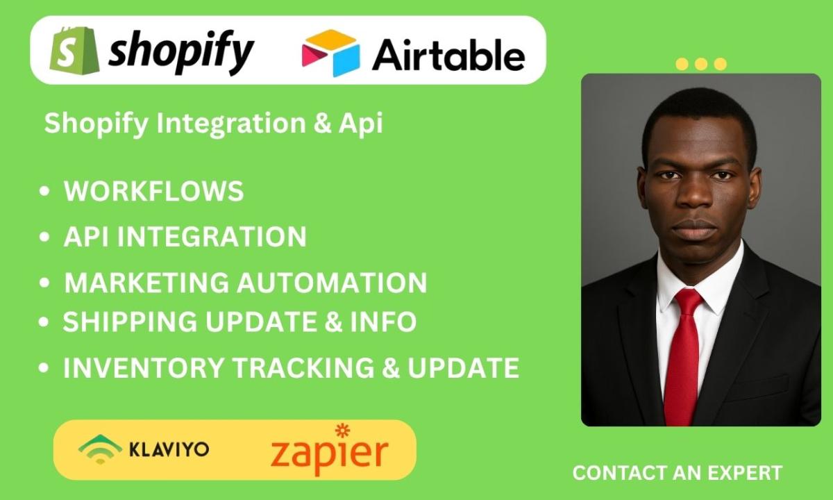 I will optimize Shopify sales with expert Klaviyo, Airtable, Zapier, Make integration