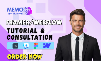 I will Teach Framer Webflow Tutorial & Framer Webflow Consultation Fix Framer