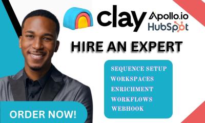 Setup Clay COM Enrichment Sequence Workflow Automation Webhook Marketing