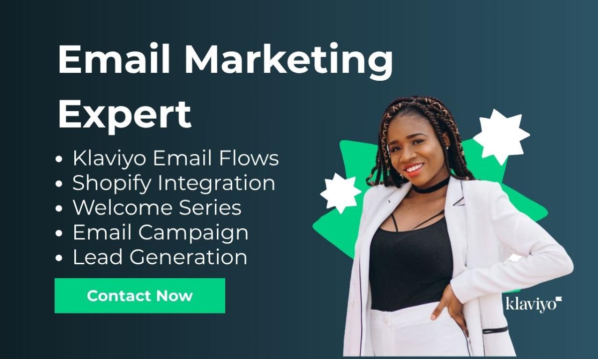 I will setup Klaviyo Ecommerce, Shopify Email Marketing Flow, and Klaviyo Email Template