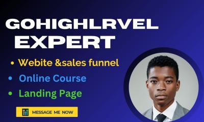 I Will Setup GoHighLevel Funnel, Landing Page, Webinar, and Sales Funnel