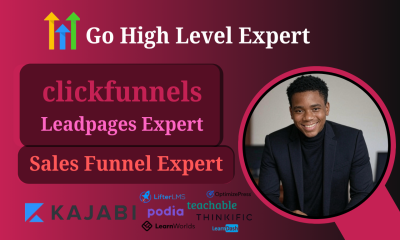 I will be your GHL Expert for GoHighLevel Sales Funnel, GHL Landing Page, Website & Webinar
