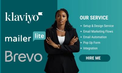 I will setup Klaviyo flows, MailerLite, Brevo, Klaviyo email marketing, Klaviyo Shopify