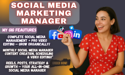 I will be your Instagram Marketing Manager, Social Media Manager and Instagram Growth