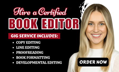 I Will Proofread, Edit, and Format Fiction, Memoir, Nonfiction, and Developmental Books as a Professional Book Editor