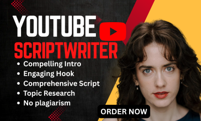 I will YouTube Script Writing, Explainer Video Script, Entertainment Script Writing