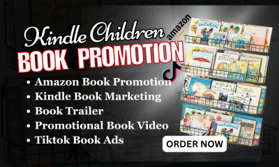 I will promote children amazon book, kindle ebook marketing booktok book trailer