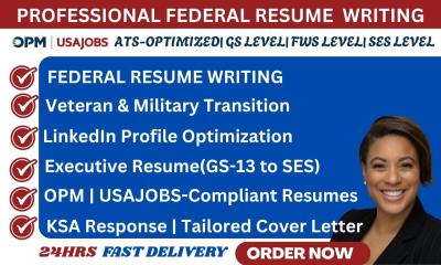 I will write ATS Resume, Federal Resume Writing, USAJOBS, Executive, Software Engineer