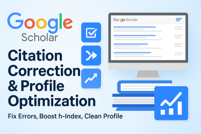 I will fix, remove duplicates, and manage your Google Scholar citations