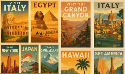 Design a Professional Retro Vintage Travel Poster