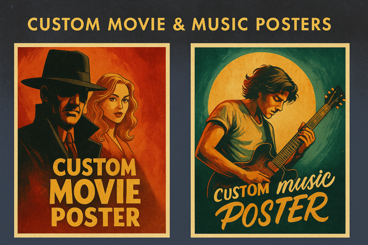 I will create custom posters for movies, music shows, and special events