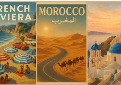 I will make vintage, retro, art deco, realistic travel poster or landscape illustration