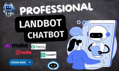 I will design website AI chatbot Landbot VAPI Pabbly Twilio API make automation flow