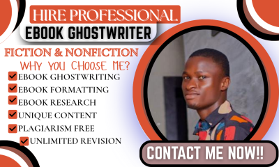 I Will Ghostwrite 30K Words Self-Help Ebook, Guide Book, Nonfiction Book as Ebook Writer