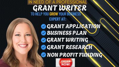 I Will Write Grant Proposals & Help You Secure Research Funding for Nonprofits