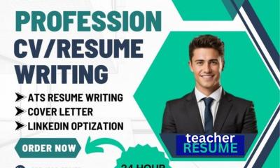 I will write a polished teacher resume, professor resume, education resume, and CV writing