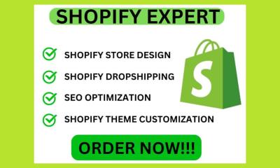I will do Shopify store design, Shopify redesign, Shopify website for your Shopify store