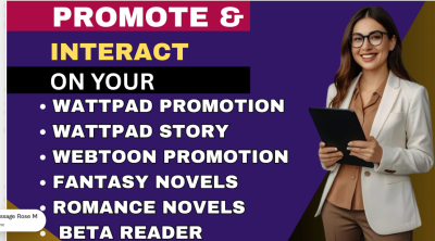 I will promote, read, interact on your Wattpad story, fantasy novel, comic book, proofread
