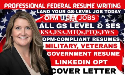 I Will Write a Federal Resume for USAJOBS, Executive Resume, ATS Resume Writing Service