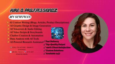 I will provide smart and creative AI-powered solutions for your brand or business