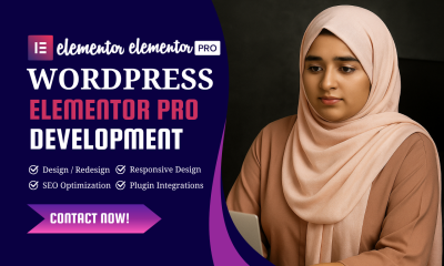 I will design a modern, responsive WordPress website using Elementor Pro