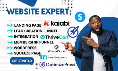 I will setup course landing page, membership website on OptimizePress, SamCart, Systeme