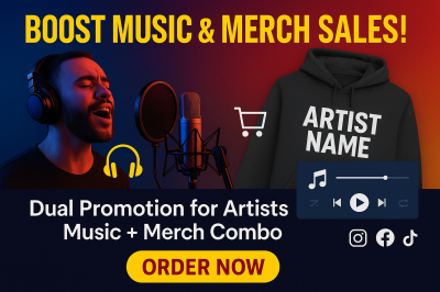 I Will Promote Your Music and Merchandise Together to Grow Your Fans and Boost Sales